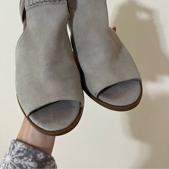 Jack Rogers Cameron Suede Open Toe Bootie in Dove Grey 7.5 - Picture 4 of 11